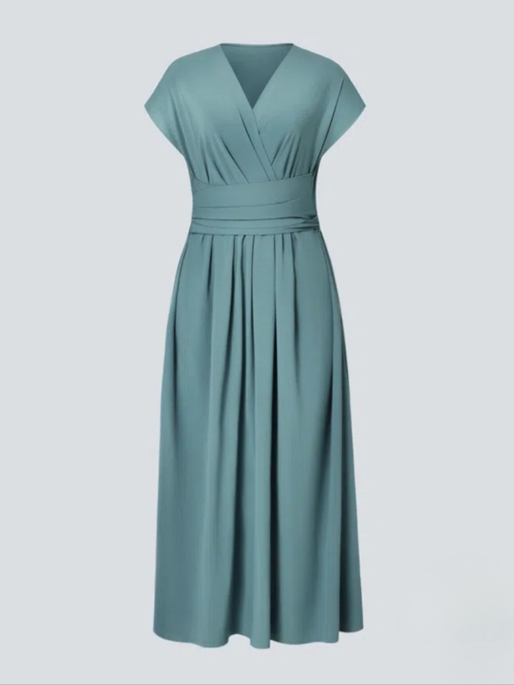 NWT Halara Breezeful Short Sleeve Pocket Quick Dry Tie Dress Stone Blue 2XL XXL - Picture 5 of 11